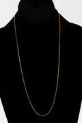 14k Yellow Gold Solid Franco Wheat Rope Chain 1mm Necklace 24"
