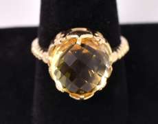 Captivating Large Citrine Ring in Yellow Gold