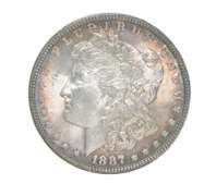1887 Morgan Silver Dollar - Toned