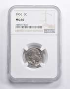 MS66 1936 Indian Head Buffalo Nickel NGC