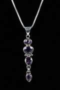 Sterling Silver Natural Amethyst Gemstone Pendant