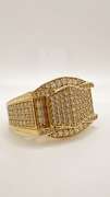 Men's 14kt Solid Yellow Gold & CZ Ring