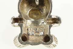 Sterling Silver 18k Gold Two Tone Teddy Bear Stuffed Charm/Pendant