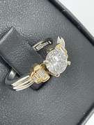 CERTIFIED LADIES 18K AND PLATINUM DIAMOND ENGAGEMENT RING