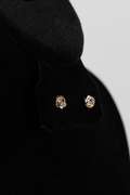 14K White & Yellow Gold 8mm Knot Earrings