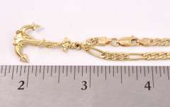 Brilliant Anchor Pendant Necklace in 14K Yellow Gold