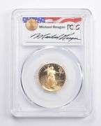 PR69DCAM 1988-P $10 American 1/4 Oz .999 Gold Eagle Reagan Signed PCGS