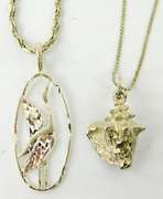 Sterling Silver Conch Shell & Pelican Necklaces
