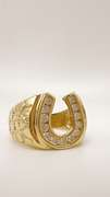 Men's 14kt Solid Yellow Gold & CZ Ring