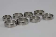 Lot of 11 Stainless Steel 316L Laser Cut Roman Numeral Rings Various Sizes