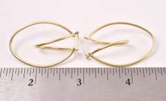 Distinct Double Hoop Earrings in 14K Yellow Gold