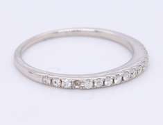 Dazzling White Gold Moissanite Engagement Ring Set