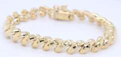 Divine Yellow Gold Diamond Cut San Marco Bracelet