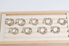 .925 Sterling Silver Heart Ring Lot 9 Rings in Various Sizes