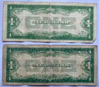 2 Funnyback $1 Silver Certificates.