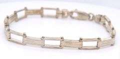 Vintage 925 Sterling Silver Fancy Link Bracelet