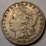 1901-S Morgan Silver Dollar Better Date! Circulated.