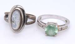 Lot of Rings and Earrings in Sterling Silver