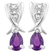 3/4ct AMETHYST STERLING EARRINGS