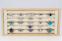 Sterling Silver Ring Assortment Various Sizes & Styles (20 Ring Lot)