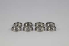 Lot of 19 Stainless Steel 316L Laser Cut Dragon Rings Various Sizes