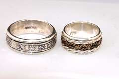 Set of Sterling Spinner Rings