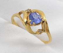 Cute Heart Shaped Tanzanite Ring