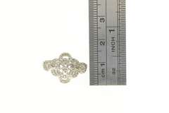 10K White Gold 0.20 Ctw Pave Diamond Encrusted Engagement Ring