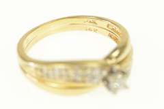 14K Yellow Gold 0.18 Ctw Diamond Classic Simple Engagement Ring