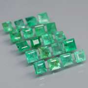 Collectors 3.13ct real Colombian Emerald 20 piece set