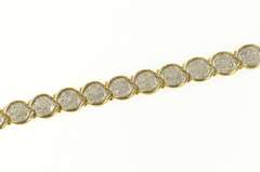 10K Yellow Gold 2.75 Ctw Round Diamond Cluster Tennis Bracelet