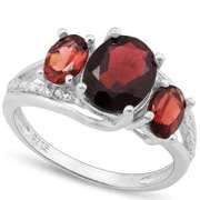 3.51CT GARNET STERLING RING