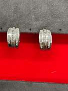 BRAND NEW 14K WHITE GOLD AND DIAMOND STUD EARRINGS