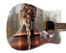 Taylor Swift Evermore Autographed Signed Custom Photo Graphics Guitar ACOA