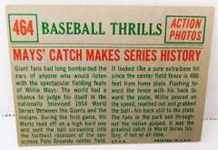 May's Catch Makes Series History Baseball Card