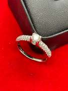 CERTIFIED LADIES 14K WHITE GOLD AND DIAMOND RING