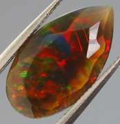 Exciting! 1.63ct floral fairy fire flashing Black Opal