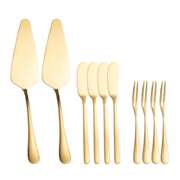 Gold Stainless Steel Cutting Cake Spatula Gift Set