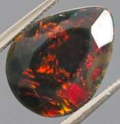 Fully faceted 2.24ct pear cut Black Opal