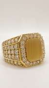 Men's 14kt Solid Yellow Gold & CZ Ring