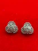 14K WHITE GOLD AND DIAMOND EARRINGS/STUDS