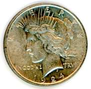 1924 Peace Silver Dollar