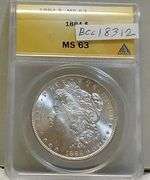 1884 Morgan Dol  ANACS  MS-63