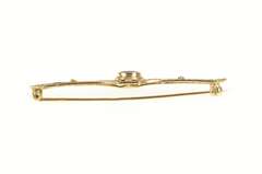 14K Yellow Gold Victorian Amethyst Ornate Filigree Bar Pin/Brooch