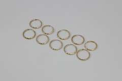 10k Yellow Gold Diamond Cut Hoop Earrings Lot of 5 Pairs 15mm