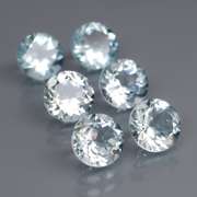 Large 4.38ct platinum blue round cut Aquamarine set