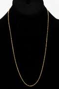 14k Yellow Gold Solid Singapore Rope Link Chain 1.4mm Necklace 22"