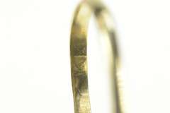 14K Yellow Gold Ornate Bronze Floral Scene Oval Statement Ring