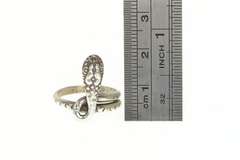 Sterling Silver Ornate Snake Serpent Wrap Statement Ring