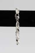 .925 Italian Sterling Silver 9.7mm Rope Chain 9 Inches Handmade